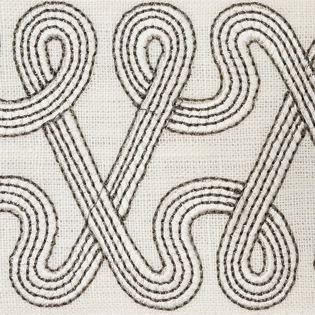 Schumacher 76730 FREEFORM EMBROIDERED TAPE in DOVE Trim - FR