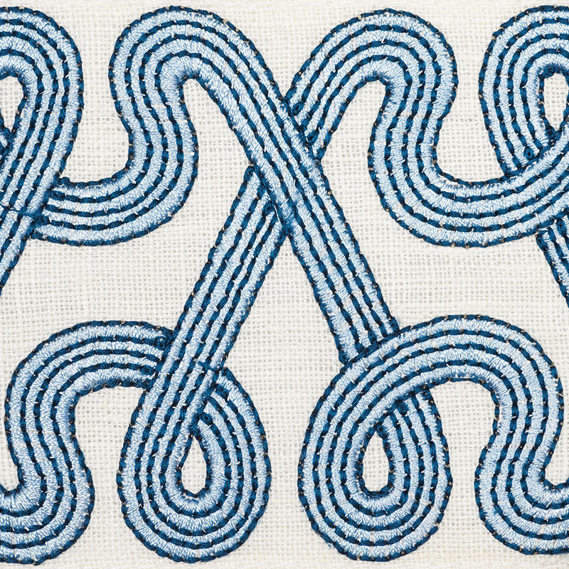 Schumacher 76731 FREEFORM EMBROIDERED TAPE in SKY Trim - FRE