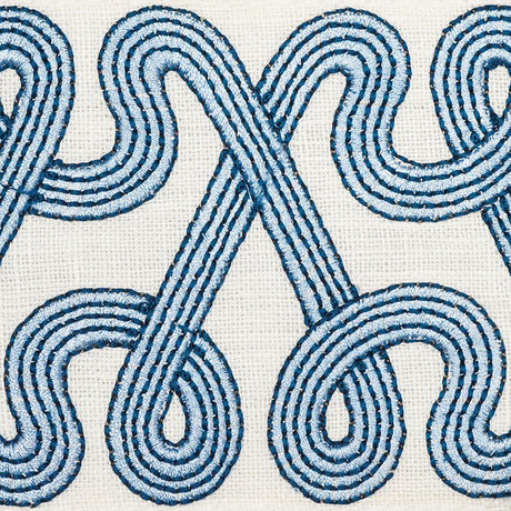 Schumacher 76731 FREEFORM EMBROIDERED TAPE in SKY Trim - FRE