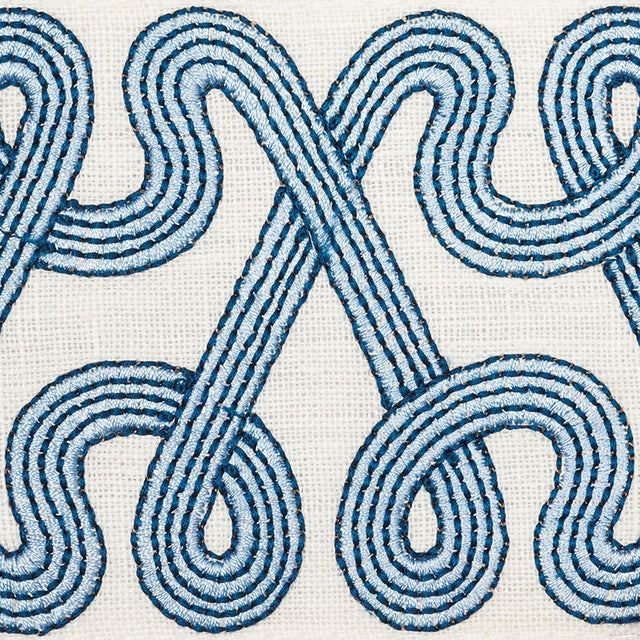 Schumacher 76731 FREEFORM EMBROIDERED TAPE in SKY Trim - FRE