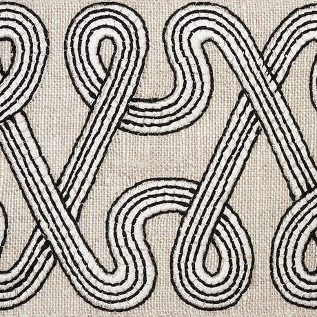 Schumacher 76732 FREEFORM EMBROIDERED TAPE in GRAPHITE Trim 