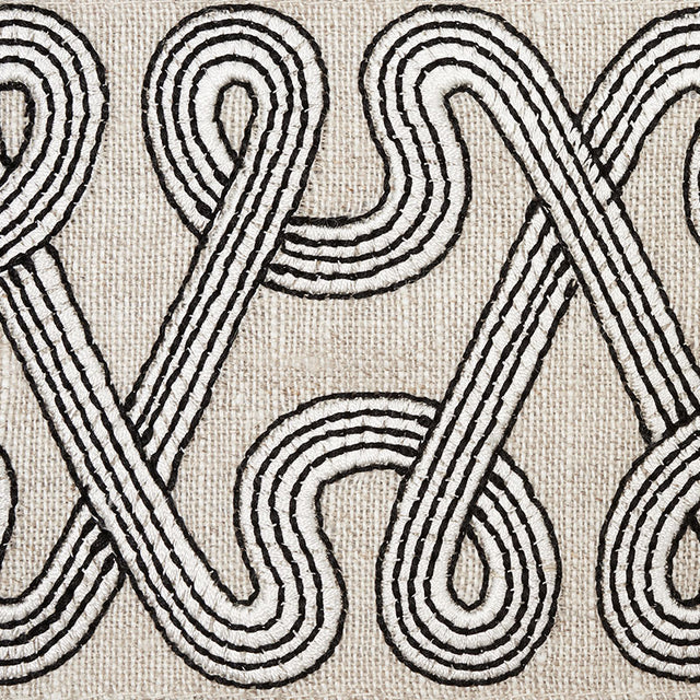 Schumacher 76732 FREEFORM EMBROIDERED TAPE in GRAPHITE Trim 