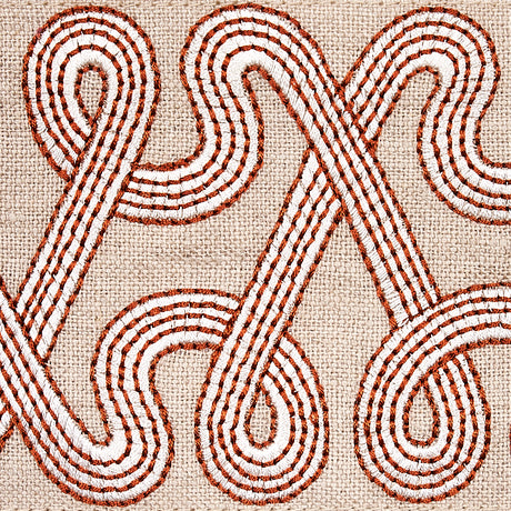 Schumacher 76734 FREEFORM EMBROIDERED TAPE in CLAY Trim - NA