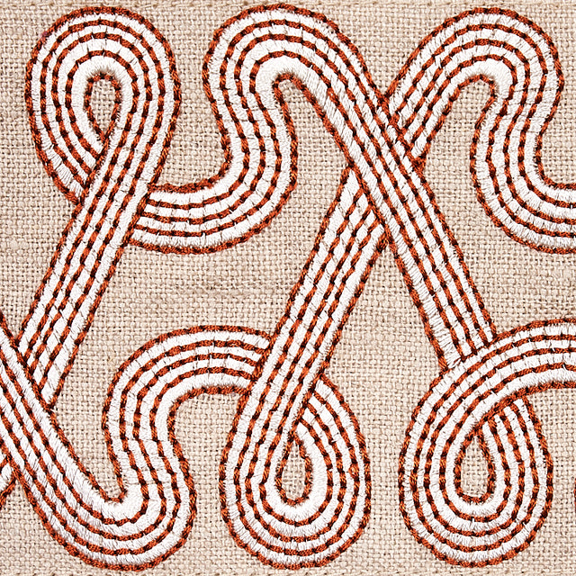 Schumacher 76734 FREEFORM EMBROIDERED TAPE in CLAY Trim - NA