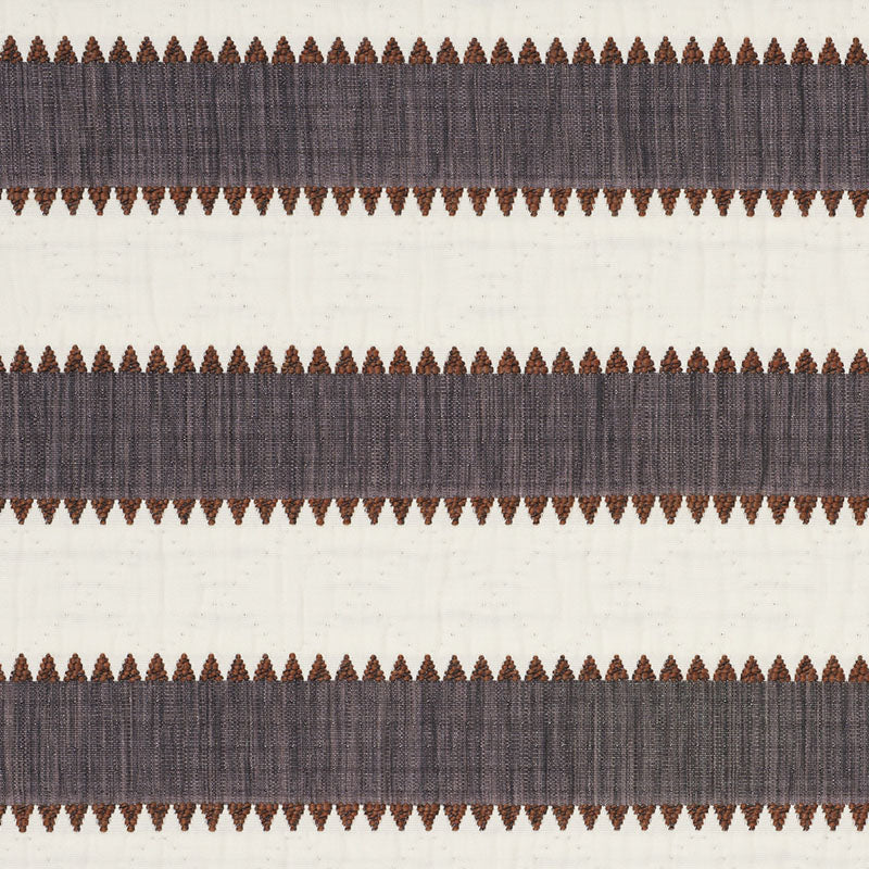 Schumacher Isolde Stripe Matelassé Cinder Fabric