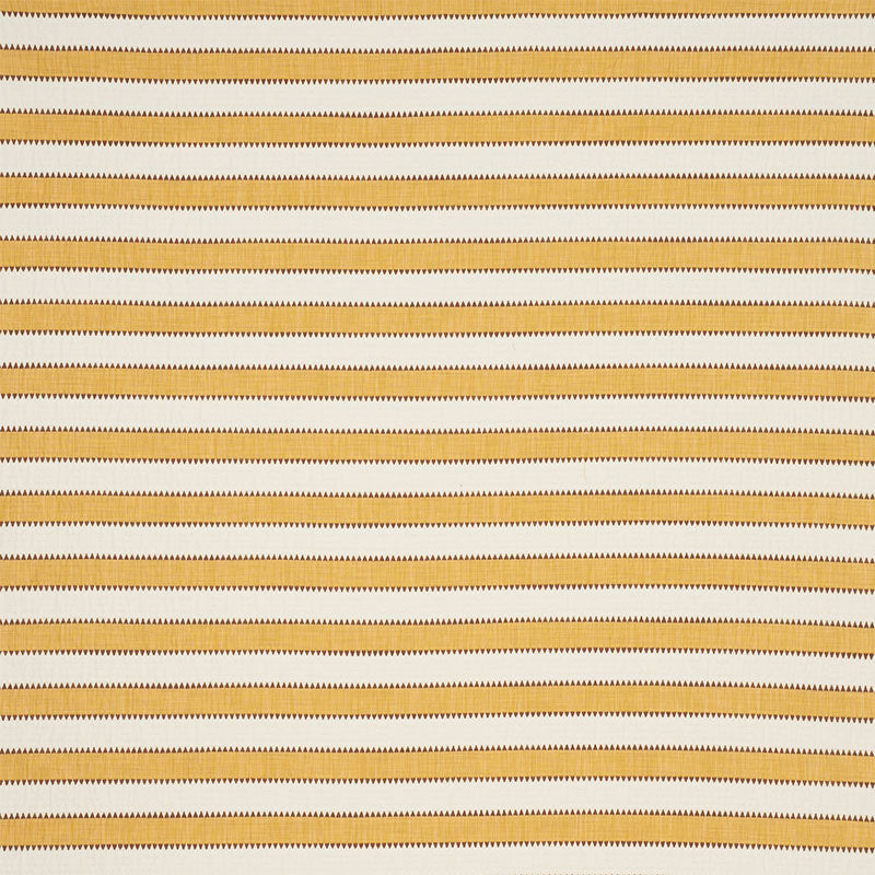 Schumacher Isolde Stripe Matelassé Yellow Fabric
