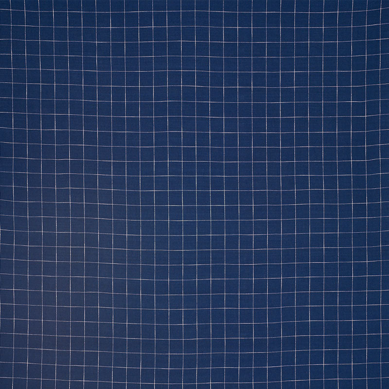 Schumacher Marietta Indigo Fabric - Eade's Wallpaper