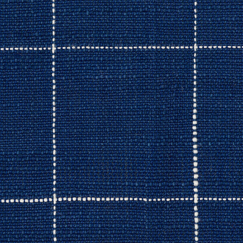 Schumacher Marietta Indigo Fabric - Eade's Wallpaper