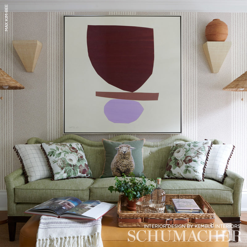 Schumacher Marietta Black Fabric - Eade's Wallpaper
