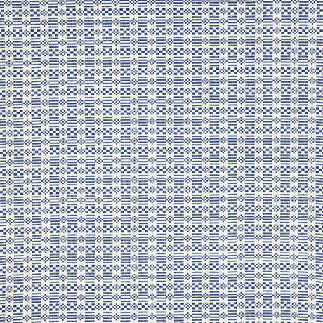 Schumacher Wilson Embroidery Indigo Fabric - Eade's Wallpaper