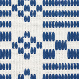 Schumacher Wilson Embroidery Indigo Fabric - Eade's Wallpaper