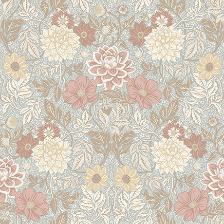 Schumacher 7692 DAHLIA GARDEN in MULTI Wallpaper - A COUNTRY