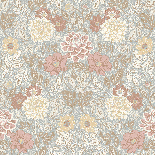 Schumacher 7692 DAHLIA GARDEN in MULTI Wallpaper - A COUNTRY