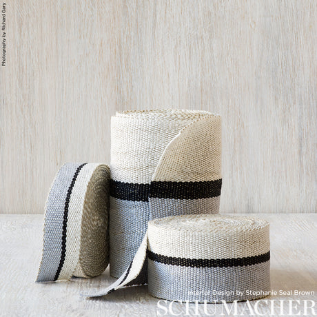 Schumacher 77010 ILE SAINT-LOUIS MEDIUM TAPE in WHITE BLACK 