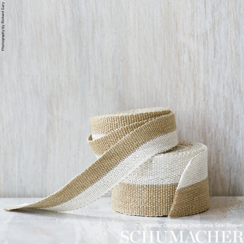 Schumacher 77040 MODERN NEUTRAL III MEDIUM TAPE in WHITE & G