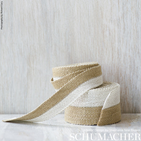 Schumacher 77040 MODERN NEUTRAL III MEDIUM TAPE in WHITE & G