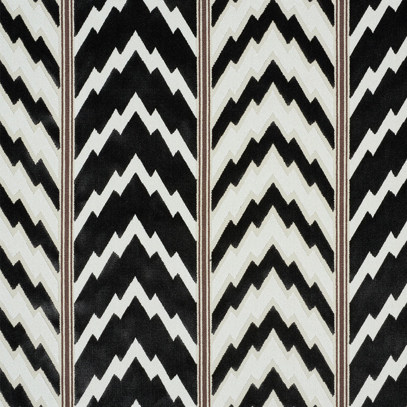 Schumacher Florentine Velvet Black Fabric