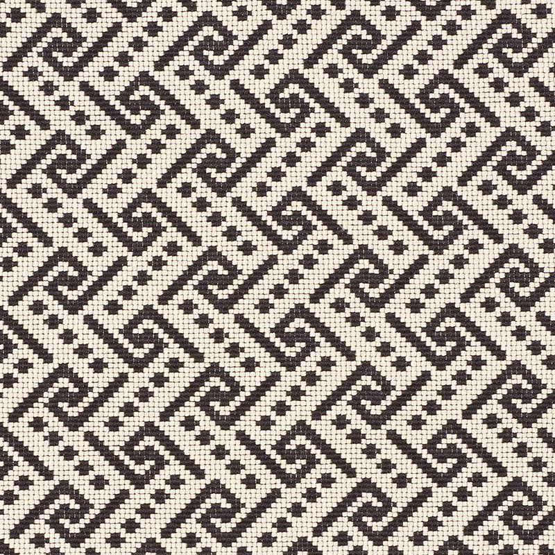 Schumacher Ionic Weave Black Fabric