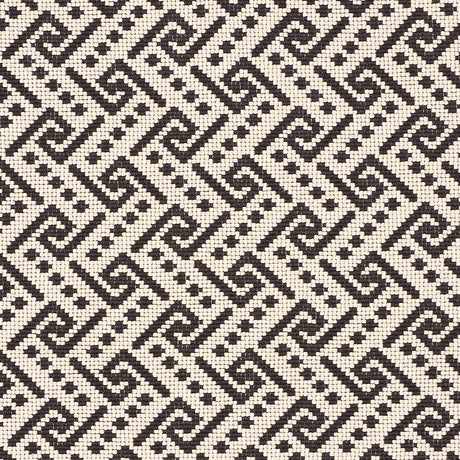 Schumacher Ionic Weave Black Fabric