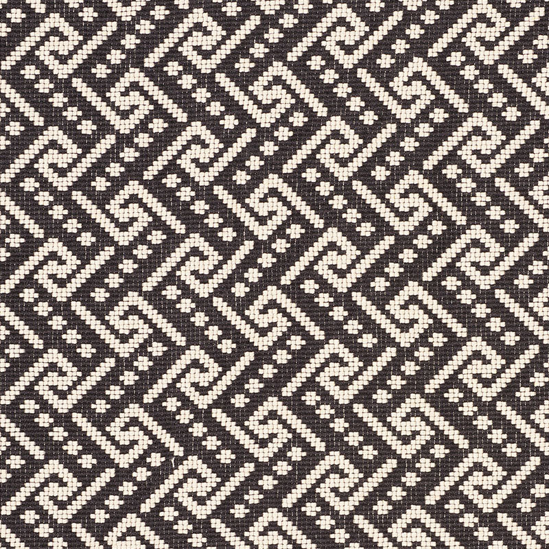 Schumacher Ionic Weave Black Fabric