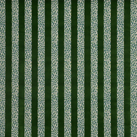 Schumacher Guepard Stripe Velvet Emerald Fabric