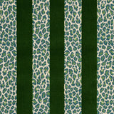 Schumacher Guepard Stripe Velvet Emerald Fabric