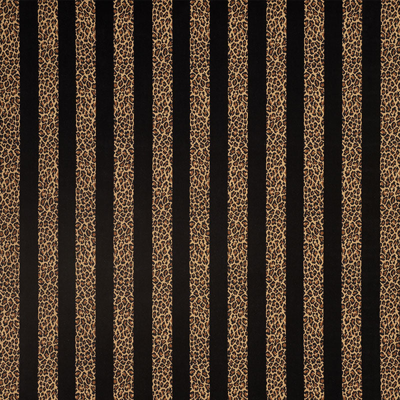 Schumacher Guepard Stripe Velvet Black Fabric