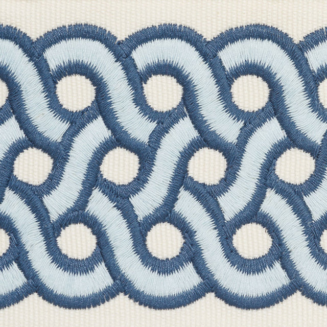 Schumacher 77153 MANDEVILLE TAPE in PACIFIC Trim - TIMOTHY C