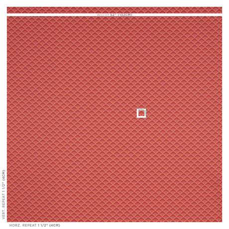 Schumacher Wilhelm Coral Fabric - Eade's Wallpaper