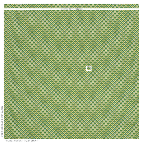 Schumacher Wilhelm Kelly Green Fabric - Eade's Wallpaper