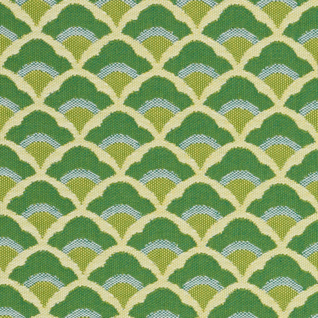 Schumacher Wilhelm Kelly Green Fabric - Eade's Wallpaper