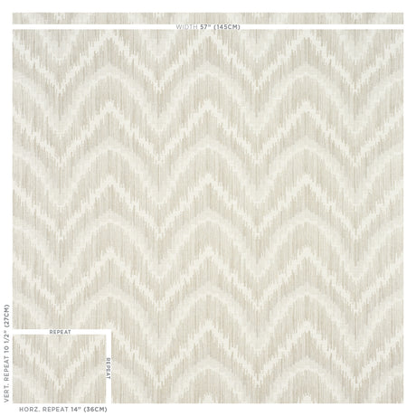 Schumacher Von Armin Neutral Fabric - Eade's Wallpaper