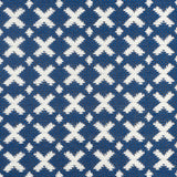 Schumacher Elias Blue & Ivory Fabric