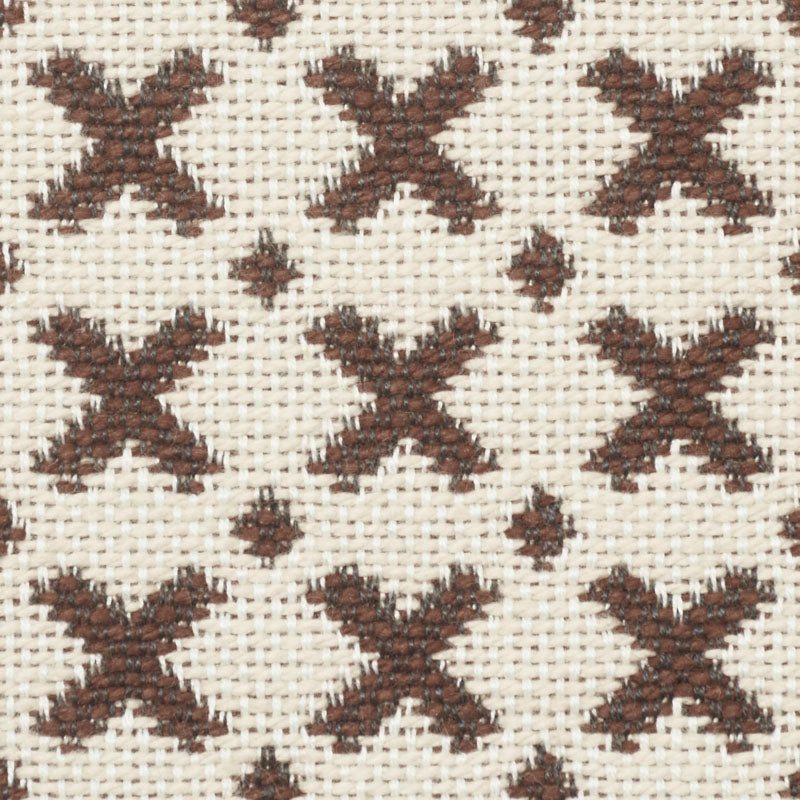 Schumacher Elias Brown & Ecru Fabric