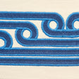 Schumacher 77210 GALLOWAY TAPE in BLUE Trim - STEP LIVELY