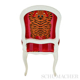 Schumacher Jokhang Tiger Velvet Red & Pink Fabric