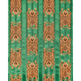 Schumacher Jokhang Tiger Velvet Green Fabric