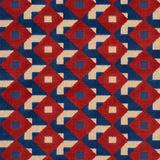 Schumacher Dazzle Ship Velvet Blue & Red Fabric