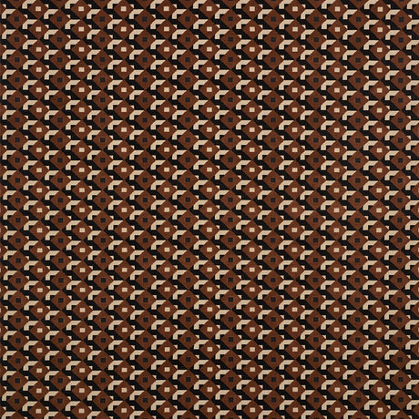Schumacher Dazzle Ship Velvet Brown & Black Fabric