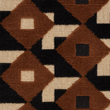 Schumacher Dazzle Ship Velvet Brown & Black Fabric