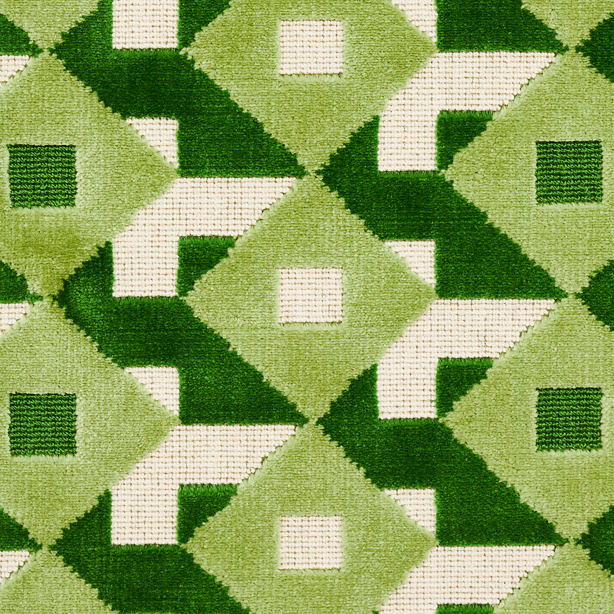 Schumacher Dazzle Ship Velvet Verdant Fabric