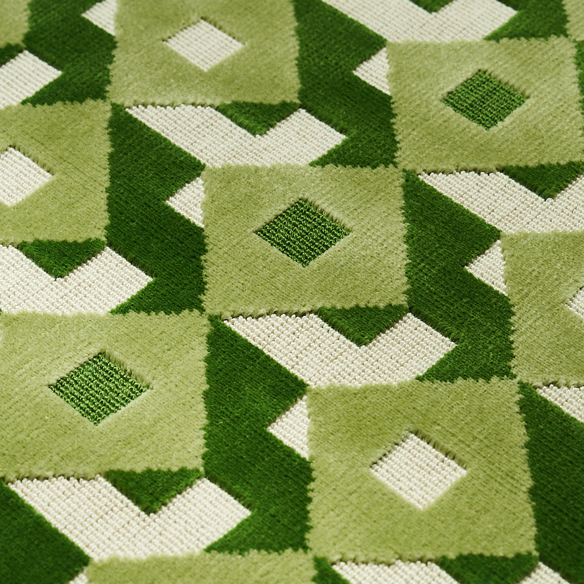 Schumacher Dazzle Ship Velvet Verdant Fabric