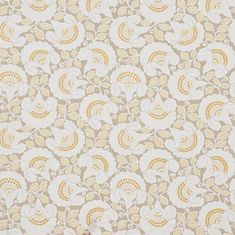 Schumacher Jackie Appliqué Embroidery Natural Fabric