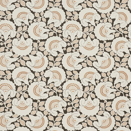Schumacher Jackie Appliqué Embroidery Cinder Fabric