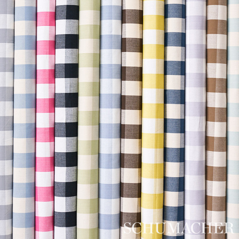 Schumacher Camden Cotton Check Yellow Fabric