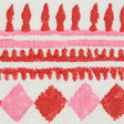 Schumacher 77331 TOULA HAND BLOCKED LINEN TAPE in RED & PINK