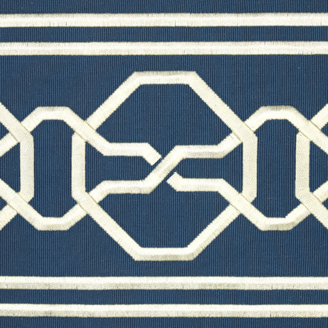 Schumacher 77350 MALMAISON TAPE in BLUE Trim - STATEMENT TRI