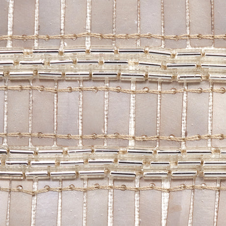 Schumacher 77380 TRENTO BEADED TAPE in PLATINUM Trim - STATE