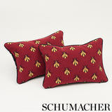 Schumacher Bee Épinglé Red Fabric