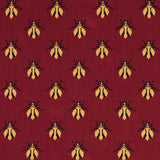 Schumacher Bee Épinglé Red Fabric